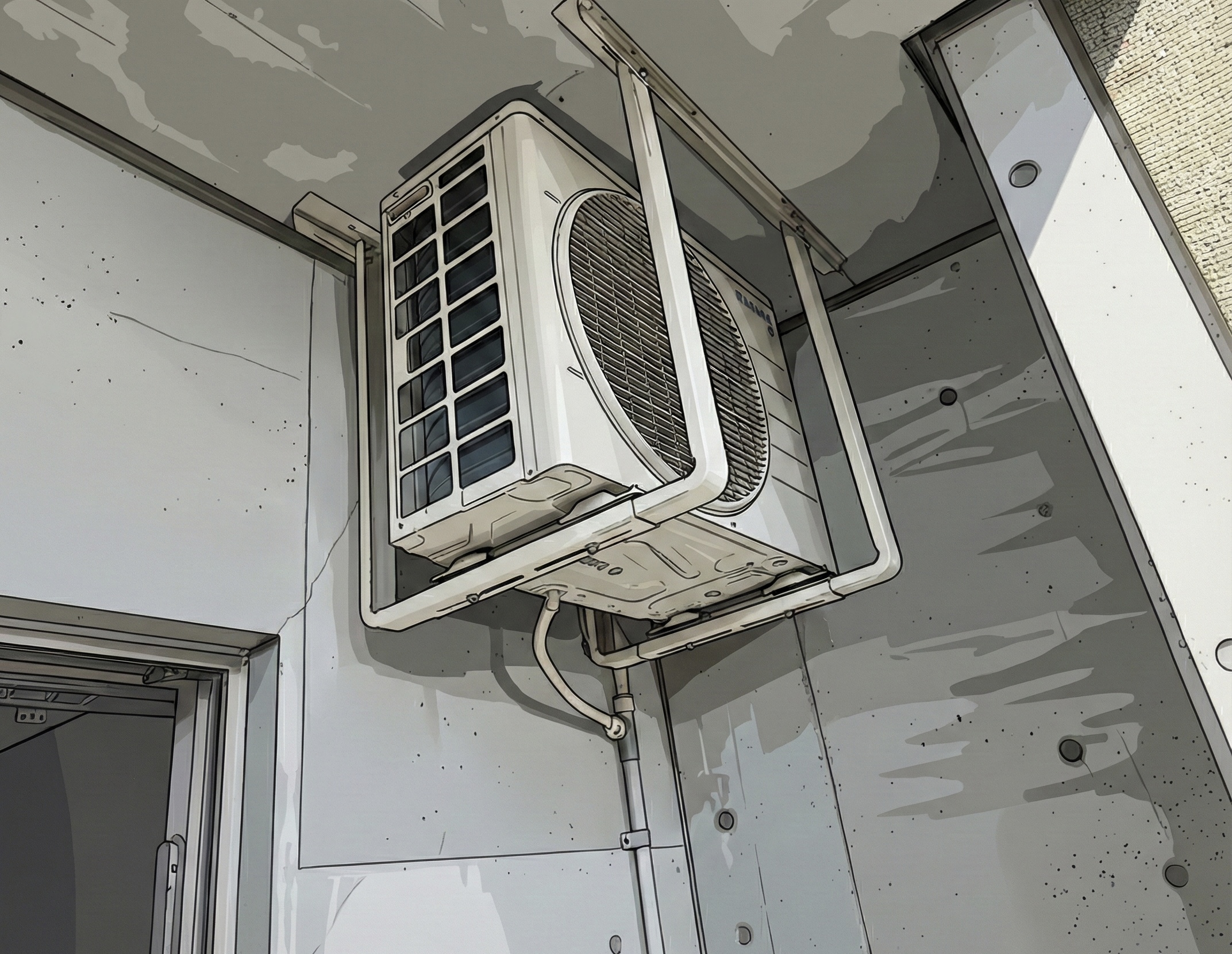 室外機天吊り設置