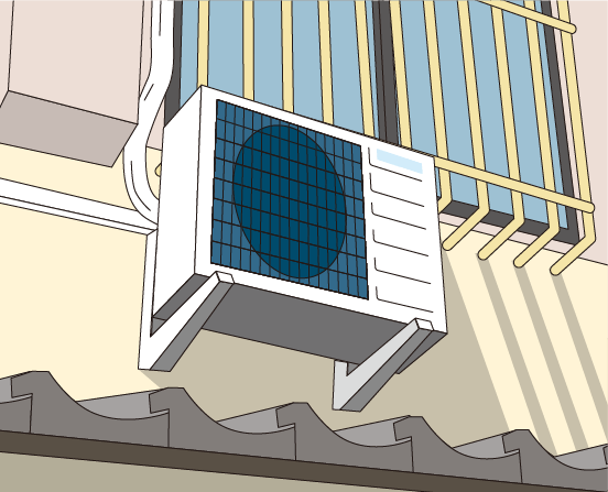 室外機壁面設置